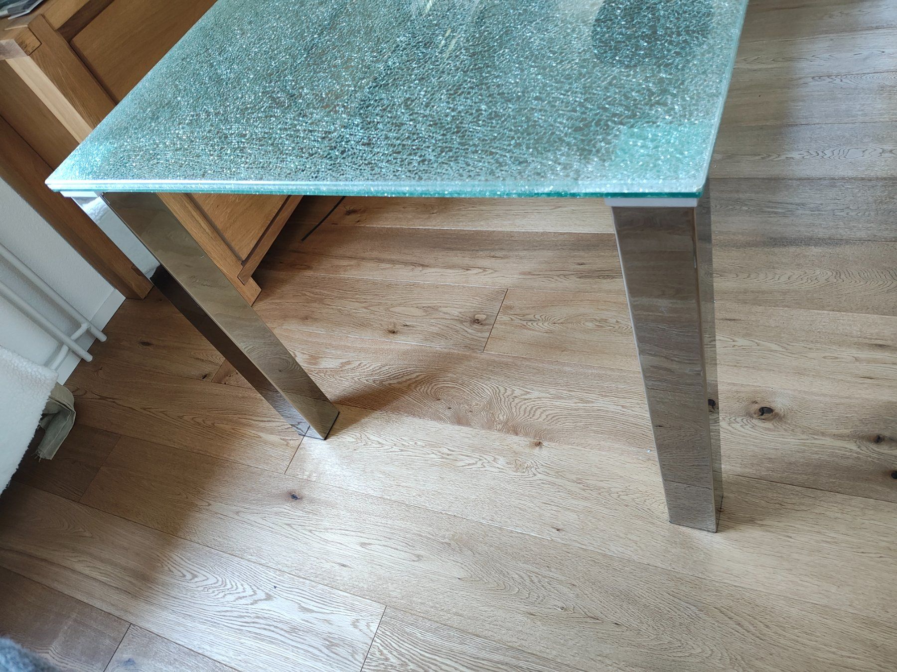 Tavoli: Glastisch Crush mit Chrombeinen – Usato da Meilen venduto da Sun_Tsu22 1