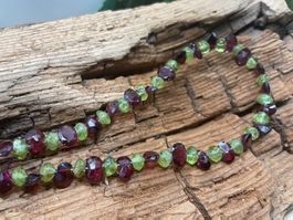 Vintage Collier Granat und Peridot