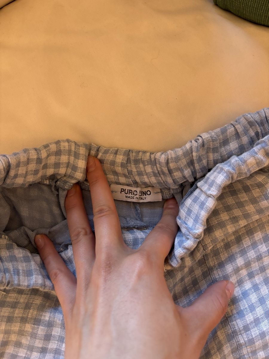 Pantaloni: Shorts Puro Lino checked – Usato da Zürich venduto da Flo021000 1