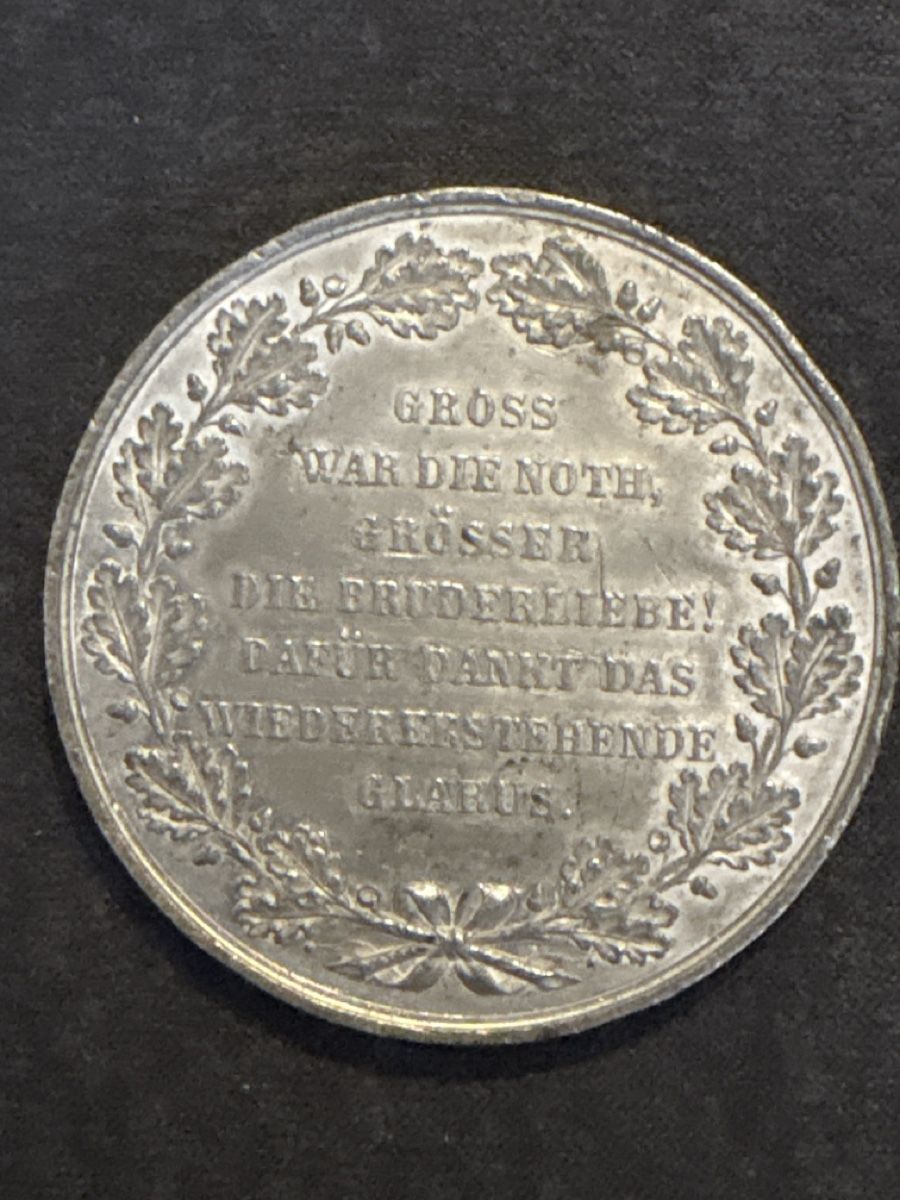 Medaglie: Médaillon Glarus 1861, 63.4g, ancien,  – Usato da Carouge GE venduto da irma016 1