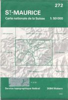 Carte topographique -272-St-Maurice-50'000-1974