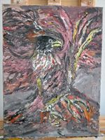 Original Palette Knife Painting of Eagle by Kail