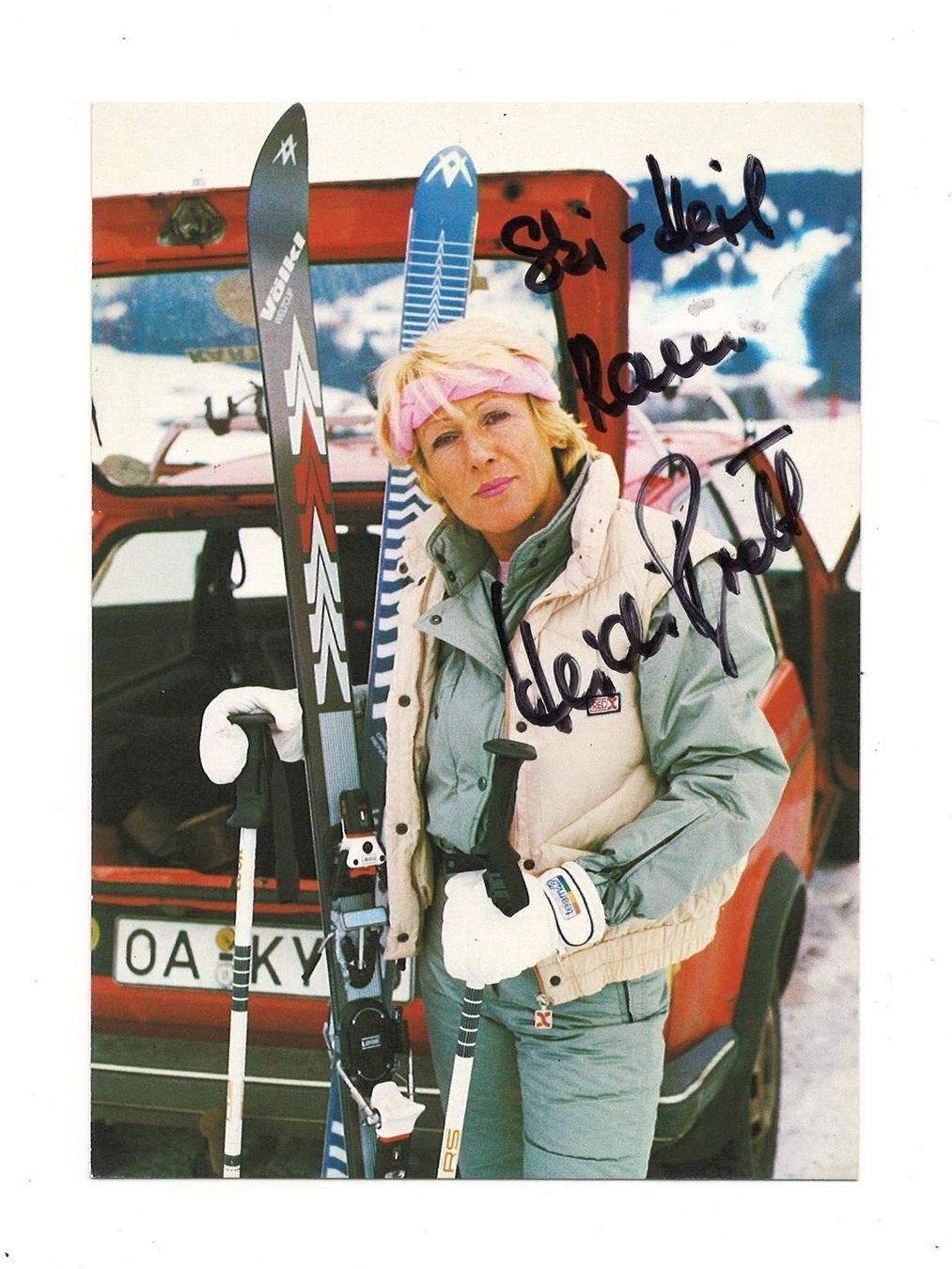 Autografi: HEIDI BIEBL - SKI OLYMPIA GOLD 1960 – Usato da Basel venduto da verano1000