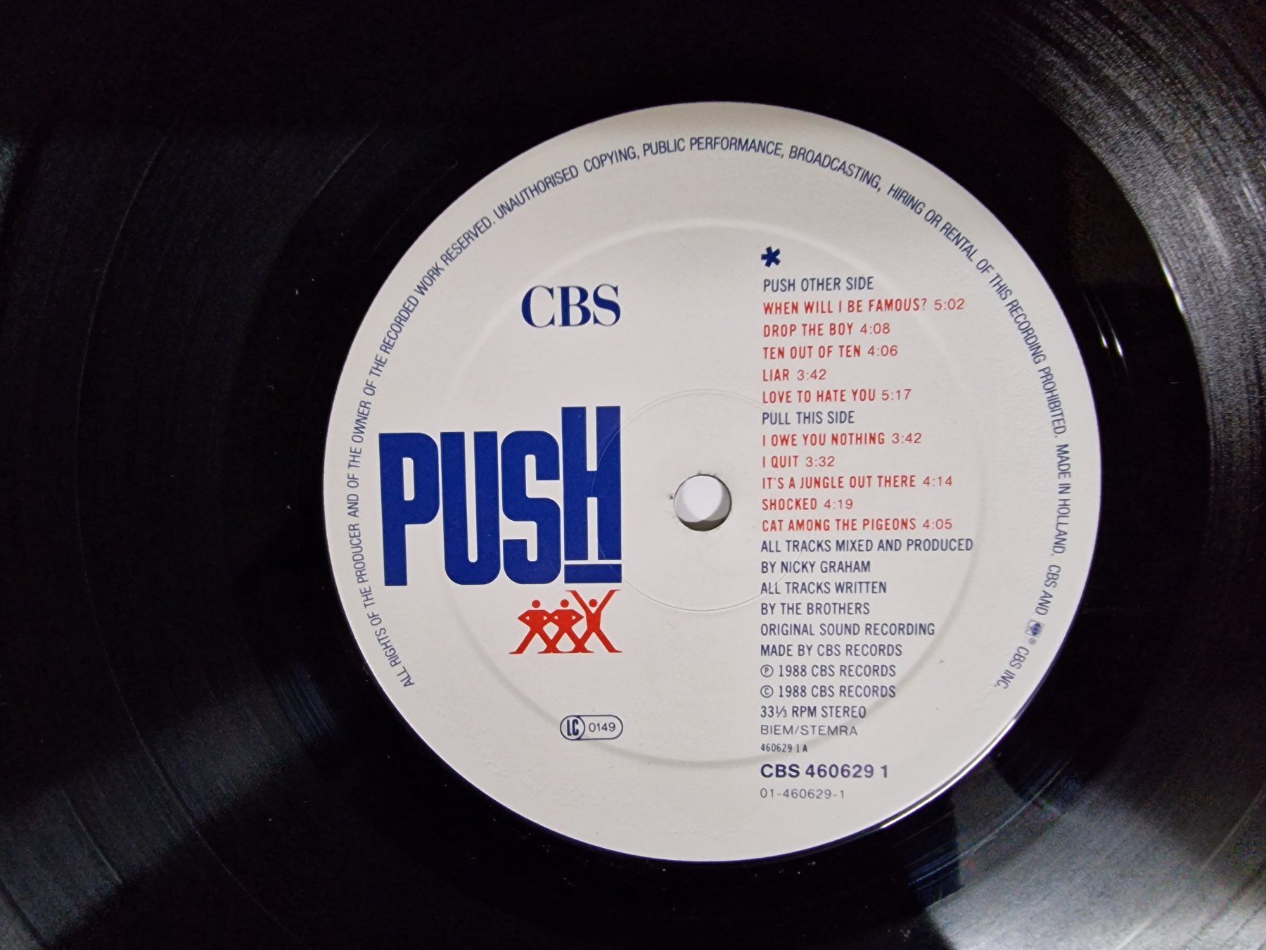 Dischi in vinile: Bros LP – Push – Usato da Root venduto da atelier22 2