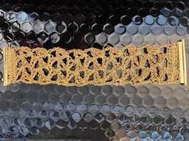 UNIKAT!! Italian Gold Vermeil 925SS Fabulous Mesh Bracelet
