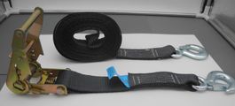 20 Stk. Spanngurt / Spannset mit Rundhaken, 2 T x 5 M, black