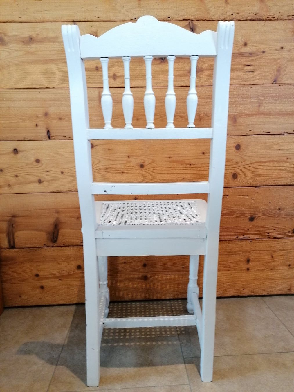 Sedie: Stuhl weiss Gitter Sitz Landhausstil – Usato da Lauerz venduto da Hunty1 2