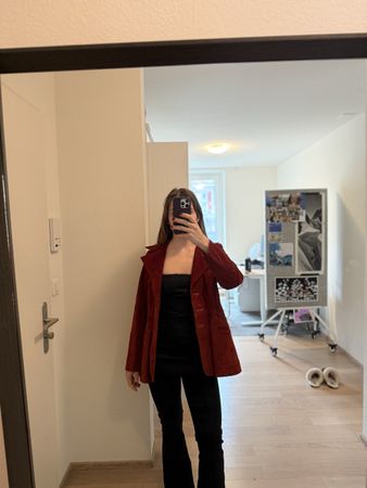 Vintage red suede jacket