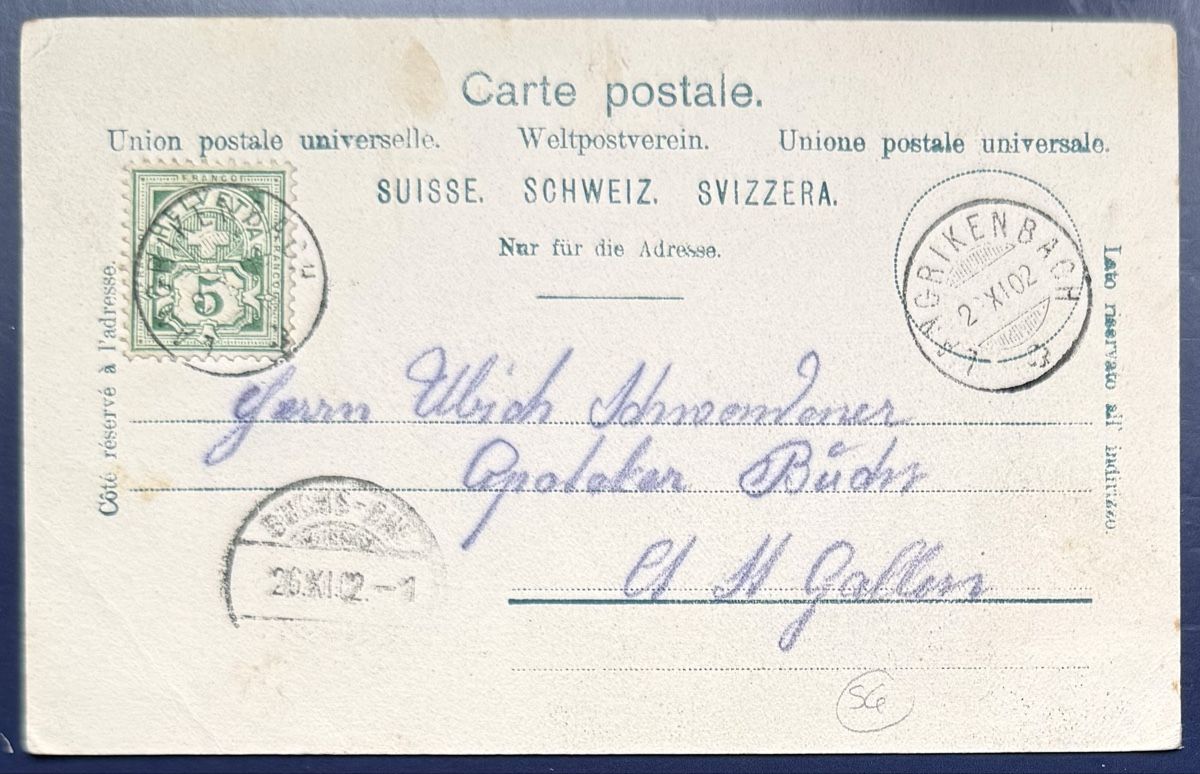 Cartoline postali: AK Rorschach. Marienstrasse. SG, 1902 – Usato da Bern venduto da felberunderground 1