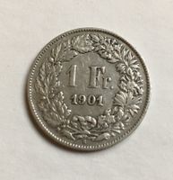 1901 1 Franken ss+ Silber