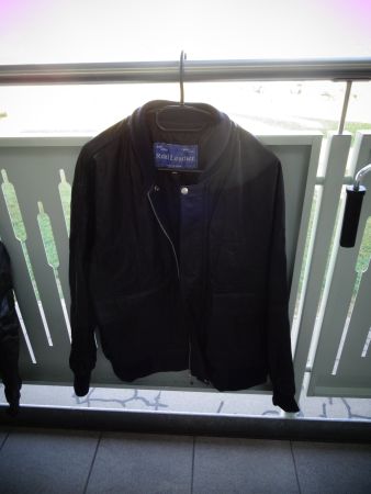 Lederjacke Dunkelblau Vera Pelle Italy Real Leather