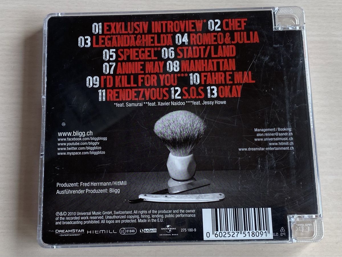 CD: Bligg - Bart Aber Herzlich – Usato da Oberried Brienz venduto da Chyara 1