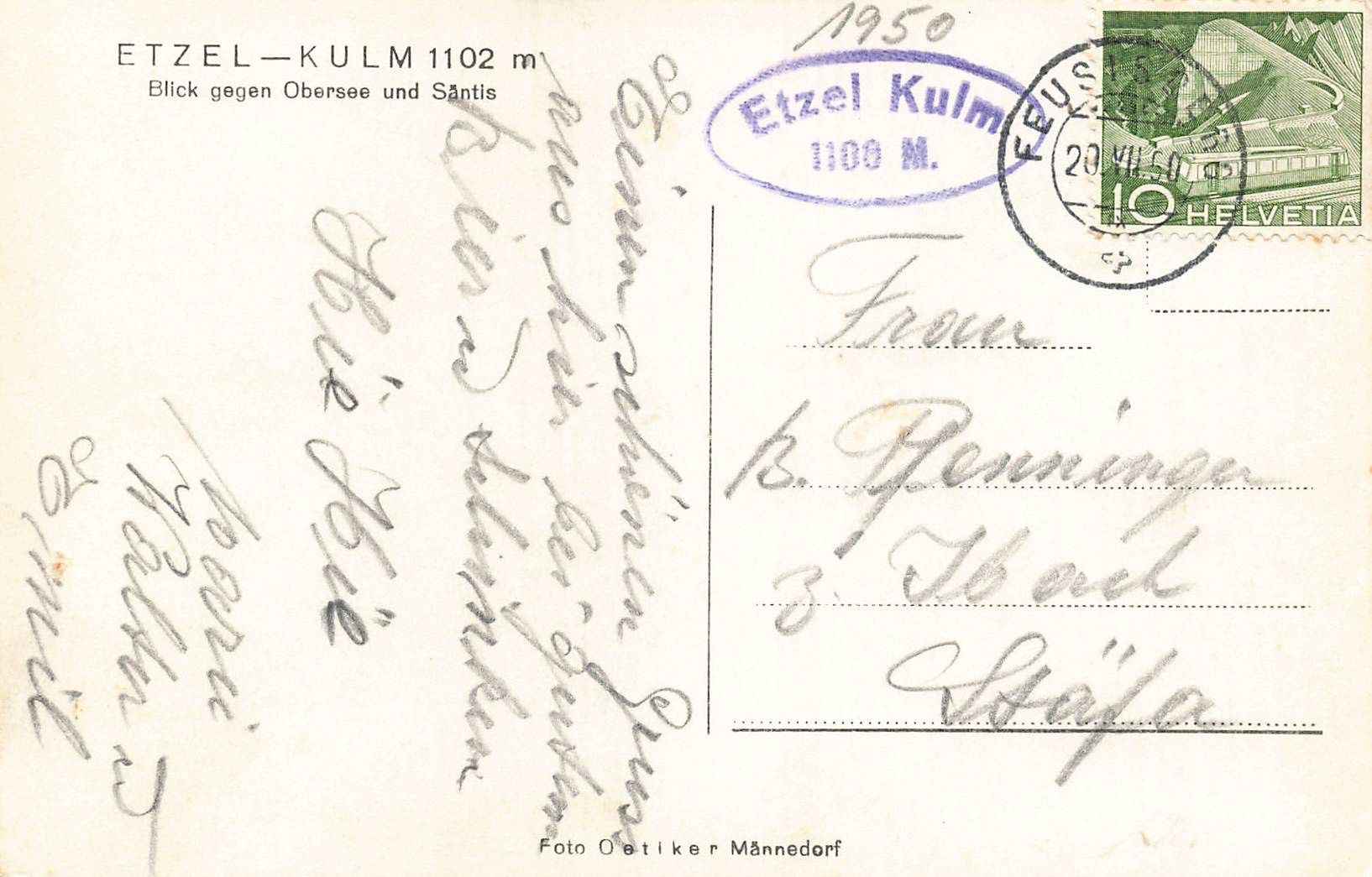 Cartes postales: Etzel kulm Feusisberg – D'occasion à Biasca par Blenio71 1