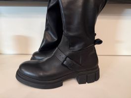Tommy Hilfiger Overknee Stiefel, Schwarz, Gr. 41