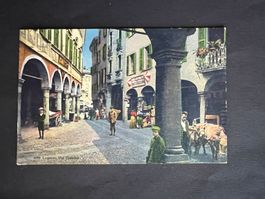 AK Lugano Via Pessina koloriert (V751)