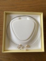 Spiralcollier mit Zuchtperlen und Bajonettverschluss