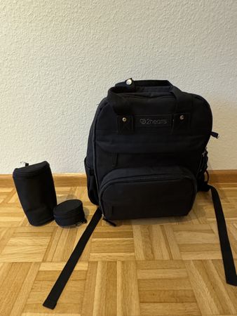 2hearts Wickelrucksack, schwarz, neuwertig, viel Stauraum
