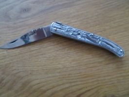 Schönes Taschenmesser mit Jagdmotiv rostfrei