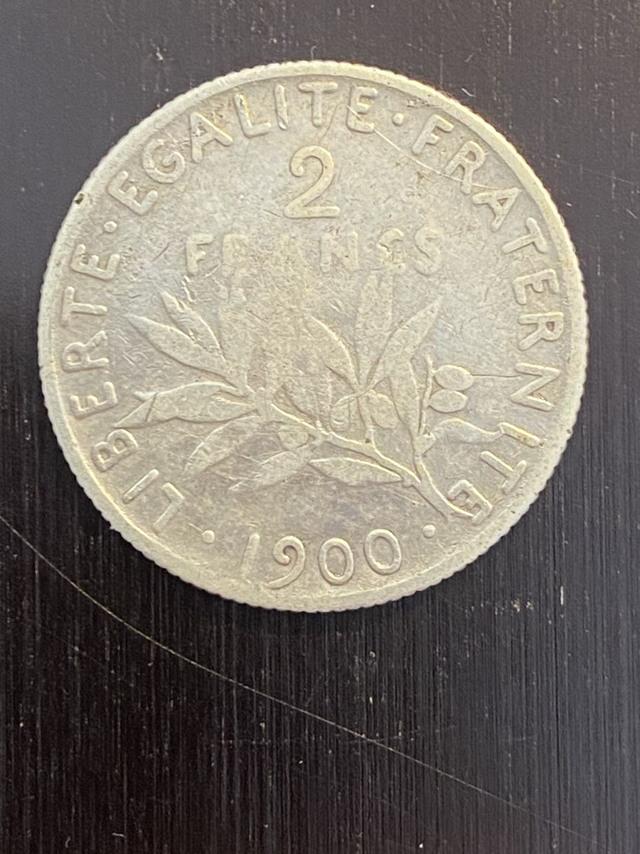 Alle Münzen: France, 2 FF 1900 Argent  – Gebraucht aus Corsier-sur-Vevey von Ginoarturo