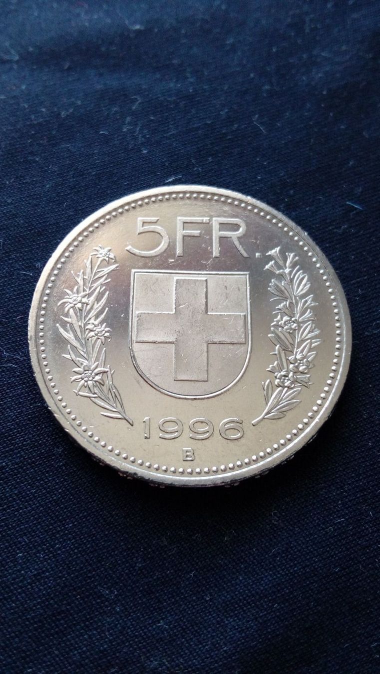Alle Münzen: Schweiz 5 Franken 1996fast unz – Gebraucht aus Neuchâtel von karlpierrino