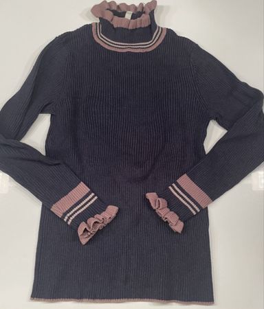 Winter Strickpullover pomp de lux Rüschen, Grösse 134/140