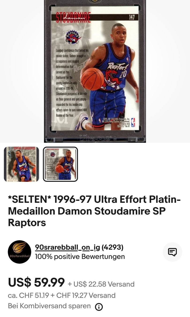 Nba Sammelbilder & Trading cards: NBA Damon Stoudemire Error Platinum Medallion Card – Neu (gemäss Beschreibung) aus Muttenz von joba23 2