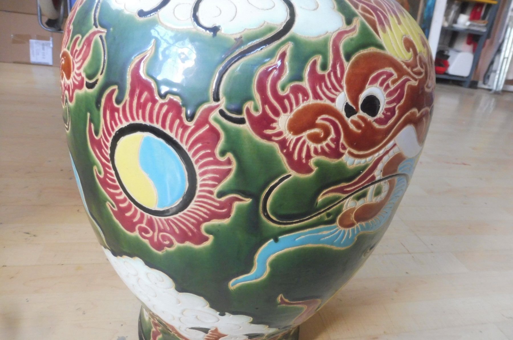 Vasi & Recipienti: Wunderschöne China Bodenvase Drachen usw. 80cm ! – Usato da Maschwanden venduto da struppiundtim 2