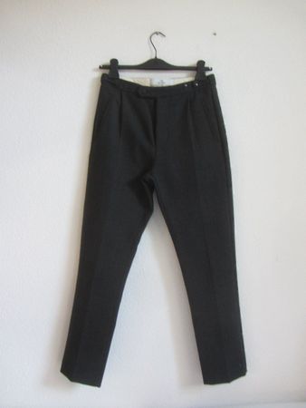 WON HUNDRED - Bundfaltenhose grau S