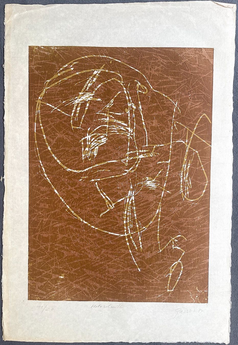 Xilografie: Bruno Gasser 1947-2010 – Usato da Basel venduto da poolko