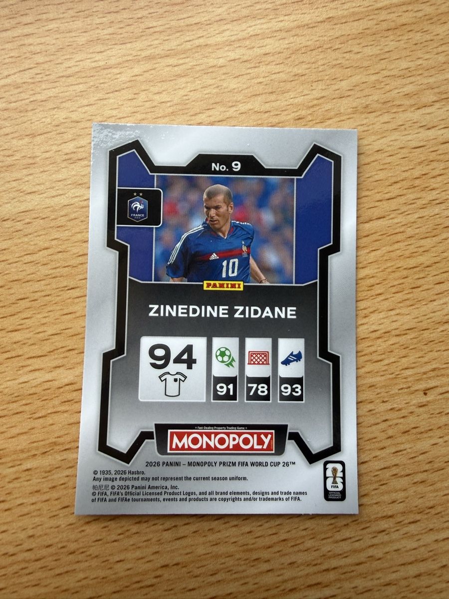Panini Carte collezionabili: Panini prizm monopoly Zidane – Nuovo (secondo la descrizione) da La Chaux-de-Fonds venduto da Chacha99 1