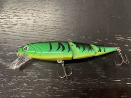 Wobbler 3-teilig swimbait 10 cm / 14g grün gelb gestreift