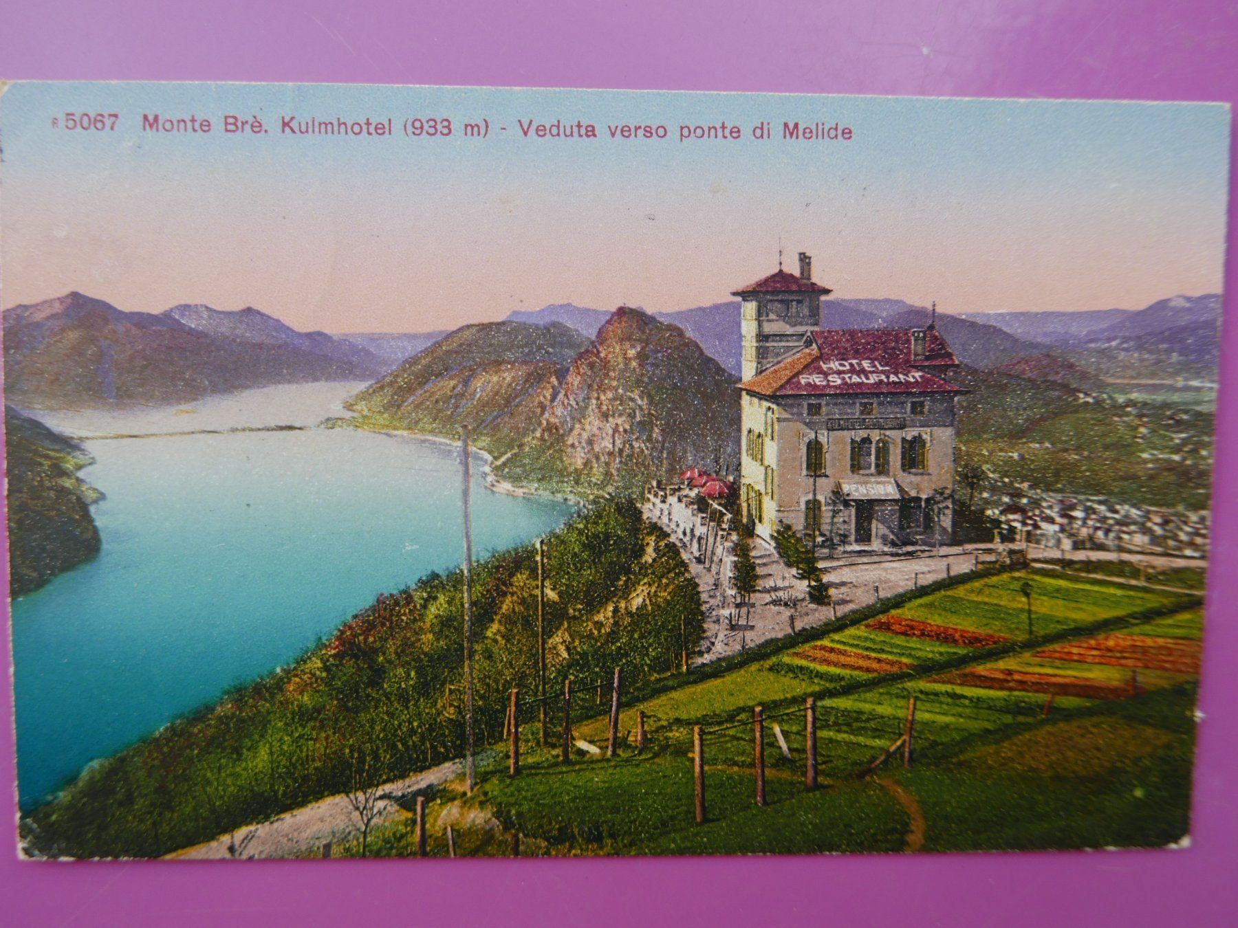Cartoline postali: Ansichtskarte Monte Brè   1916 – Usato da Rotkreuz venduto da nigal