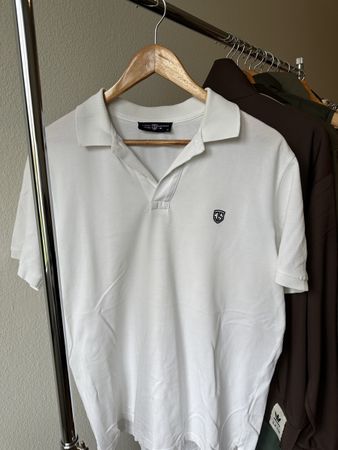 Weisses Polo-Shirt von Jimmy Sanders, Grösse M, Top