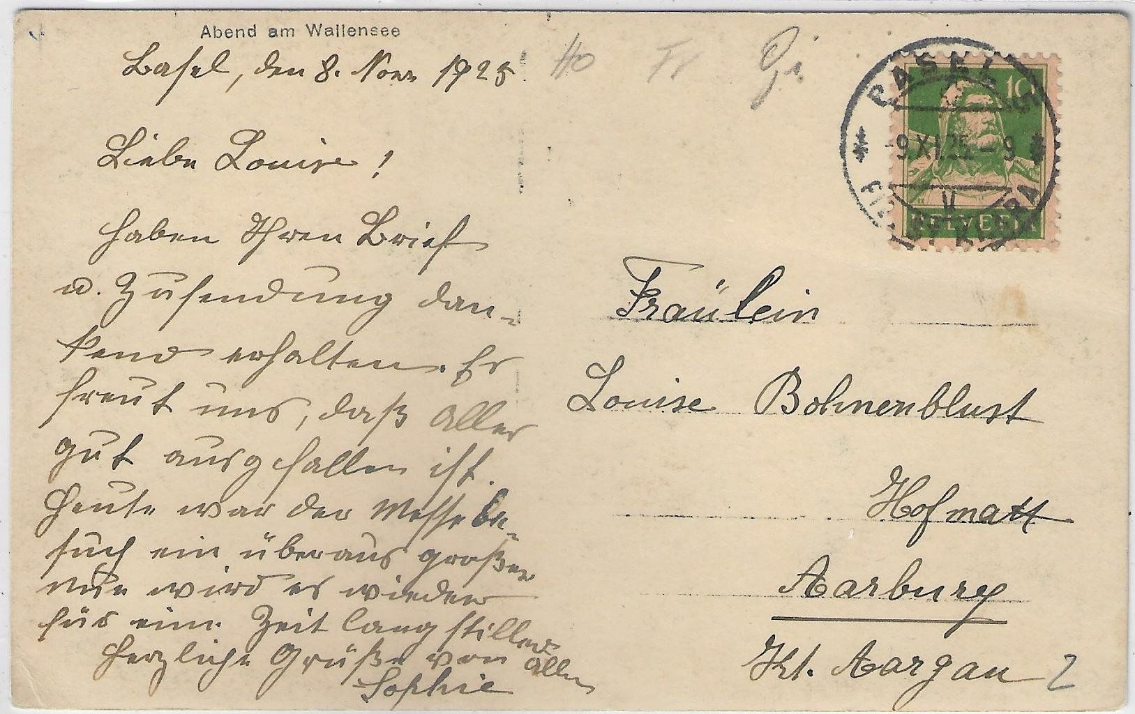 Cartoline postali: Abend am Walensee – Usato da Ettingen venduto da Kartenplanet 1