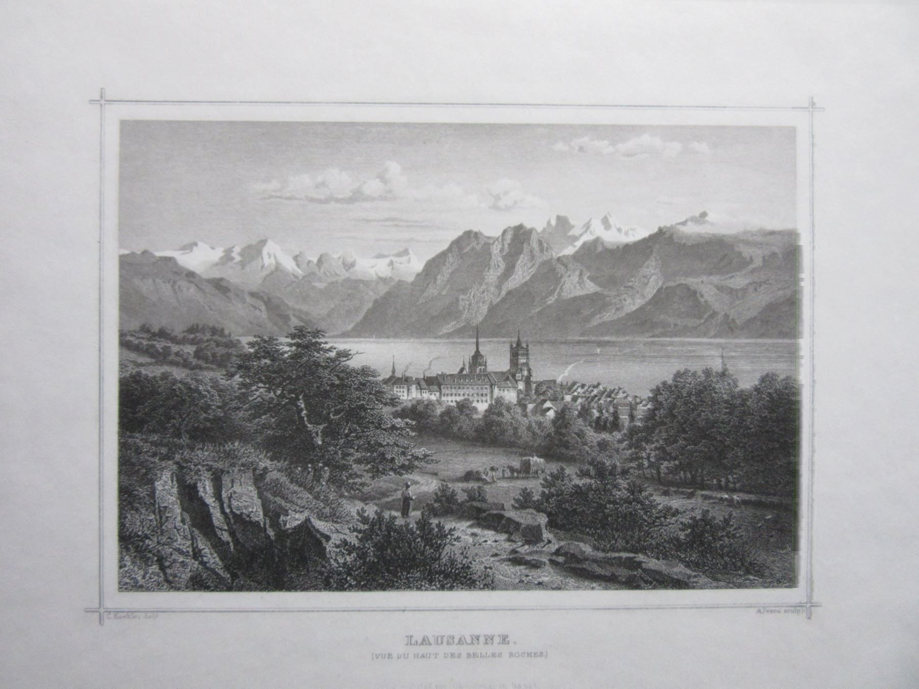 Incisioni: LAUSANNE STAHLSTICH – Usato da Gersau venduto da grafik-kunst 1