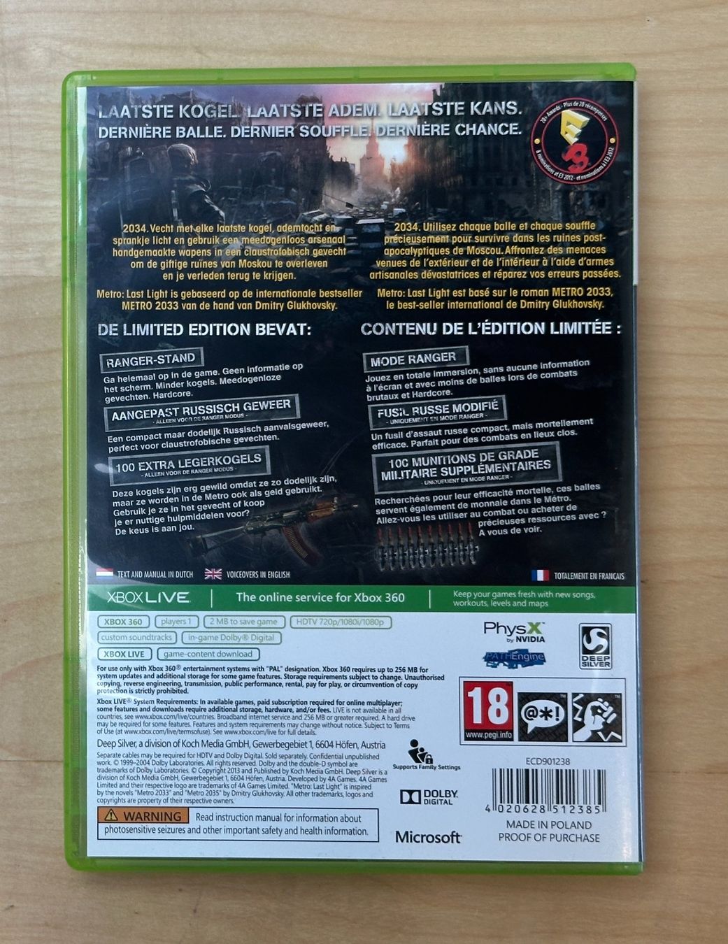 Microsoft Giochi: Metro Last Light - XBOX 360 – Usato da Genève venduto da Jeux_Retro 1