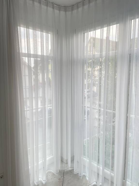 Rideaux: Vorhänge durchscheinend weiss 250cm 300cm transparent – D'occasion à Stachen par maf_5cnd