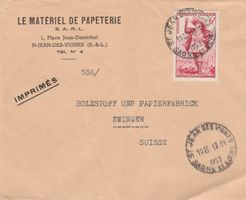 Brief aus St.Jean-des-Vignes, Frankreich gelaufen