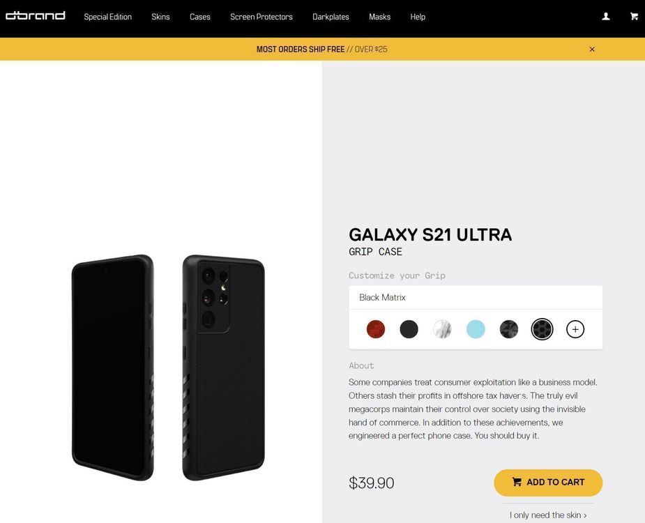 Galaxy S21 Ultra Dbrand GRIP Case + Skin Kaufen auf Ricardo