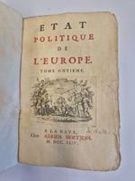 Buch "Etats politiques de l'Europe" Band XI 1744