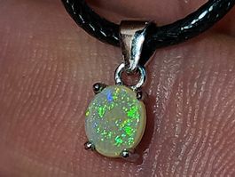 Filigraner natürlicher australischer Opal Silber-Anhänger