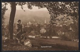 Altstätten, Teilansicht mit drei Frauen