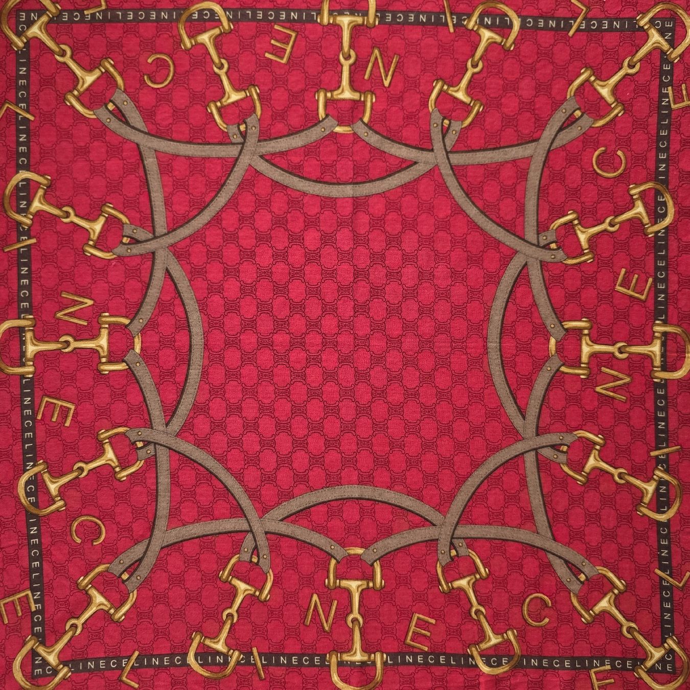 Celine Foulard & Sciarpe: Celine Baumwolltuch Rot 50x50 cm – Nuovo (secondo la descrizione) da Zürich venduto da LIMAR 4