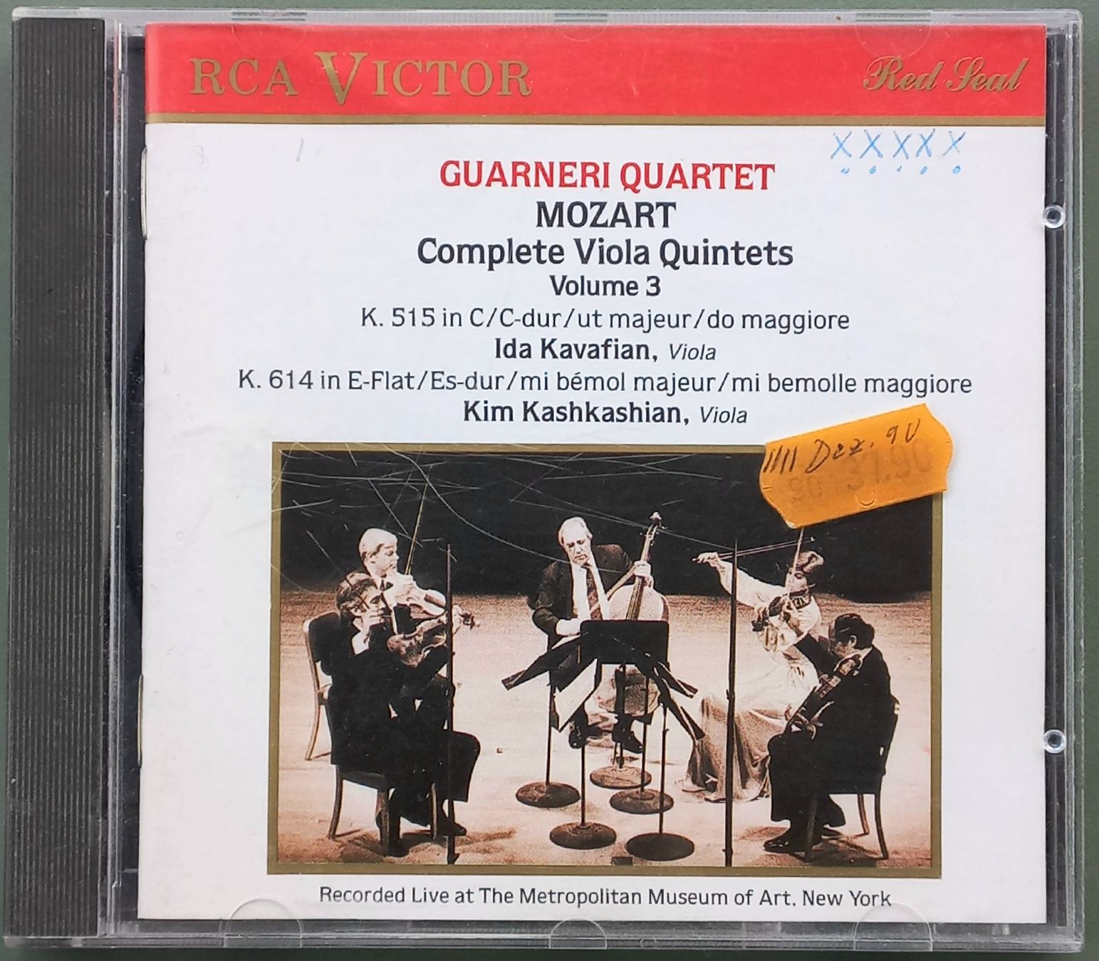 CD: CD - Mozart - Viola Quintette - Guarnieri Quartett – Usato da Niederuzwil venduto da lubimaja