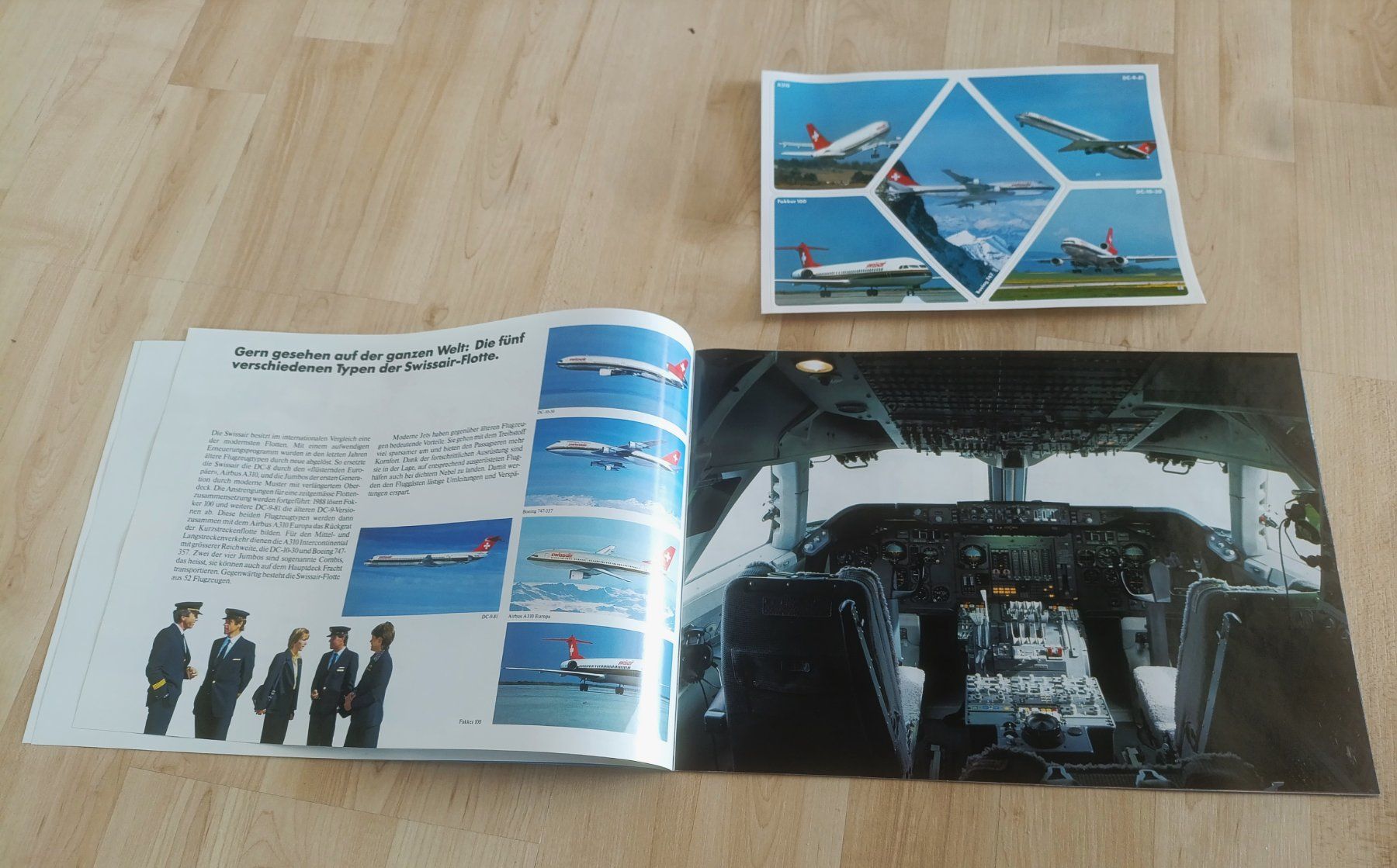 Swissair Dokumente: Swissair Proschüre und Stickerbogen – Gebraucht aus Wil SG von Donaldus 3