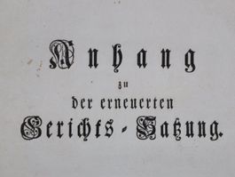 ANHANG ZU DER ERNEUERTEN GERICHTS-SATZUNG,1794,RAR