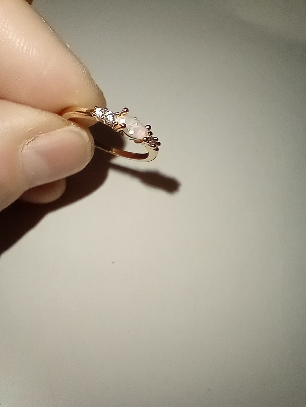 Ringe: Ring mit synt.Opal goldfarben  – Neu (gemäss Beschreibung) aus Burgdorf von carodesign1 2