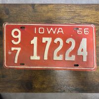 🇺🇸 1966 Vintage U.S. Autoschild - Iowa 97 17224