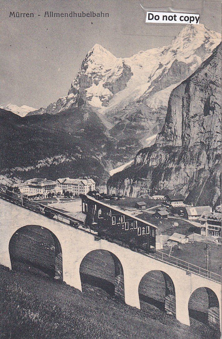Cartoline postali: Mürren   BE   -   Allmendhubel - BAHN – Usato da Brig venduto da Valcards54