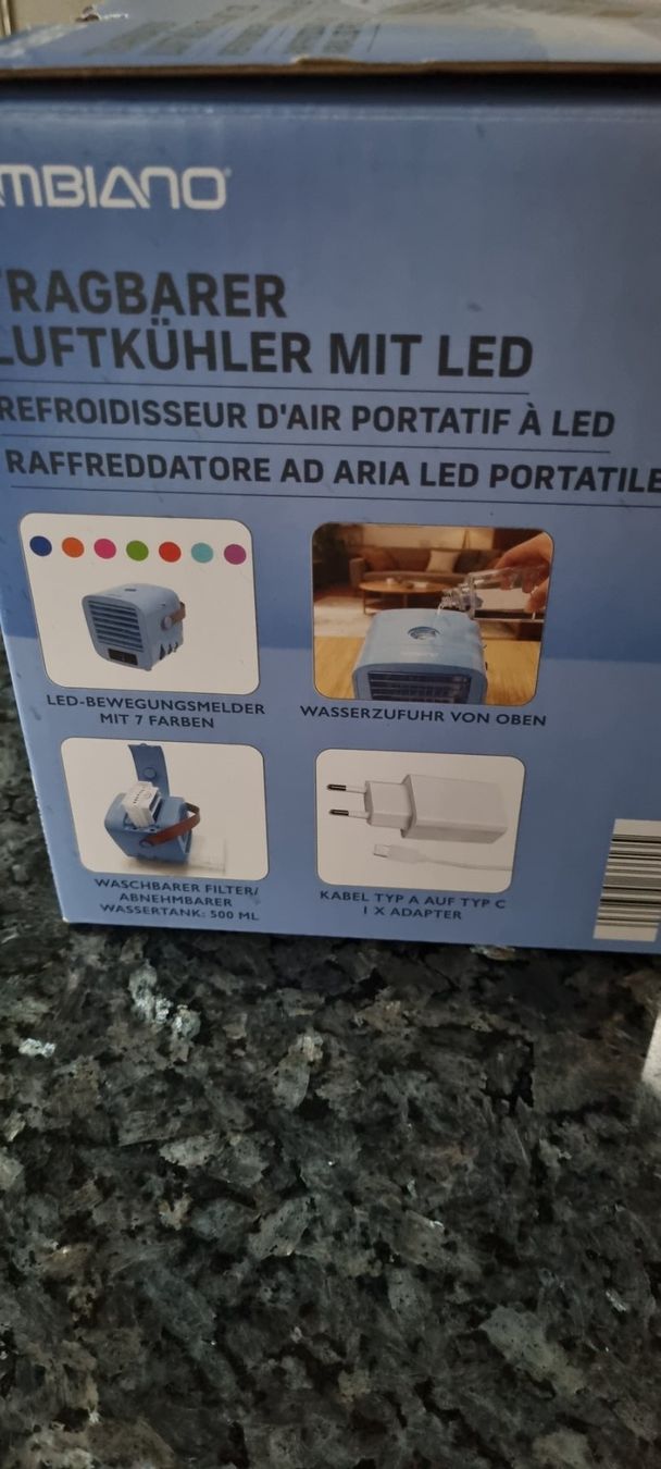 Ventilatori: Ambiano Tragbarer Luftkühler mit LED neu – Nuovo (secondo la descrizione) da egliswil venduto da Maggy6 1